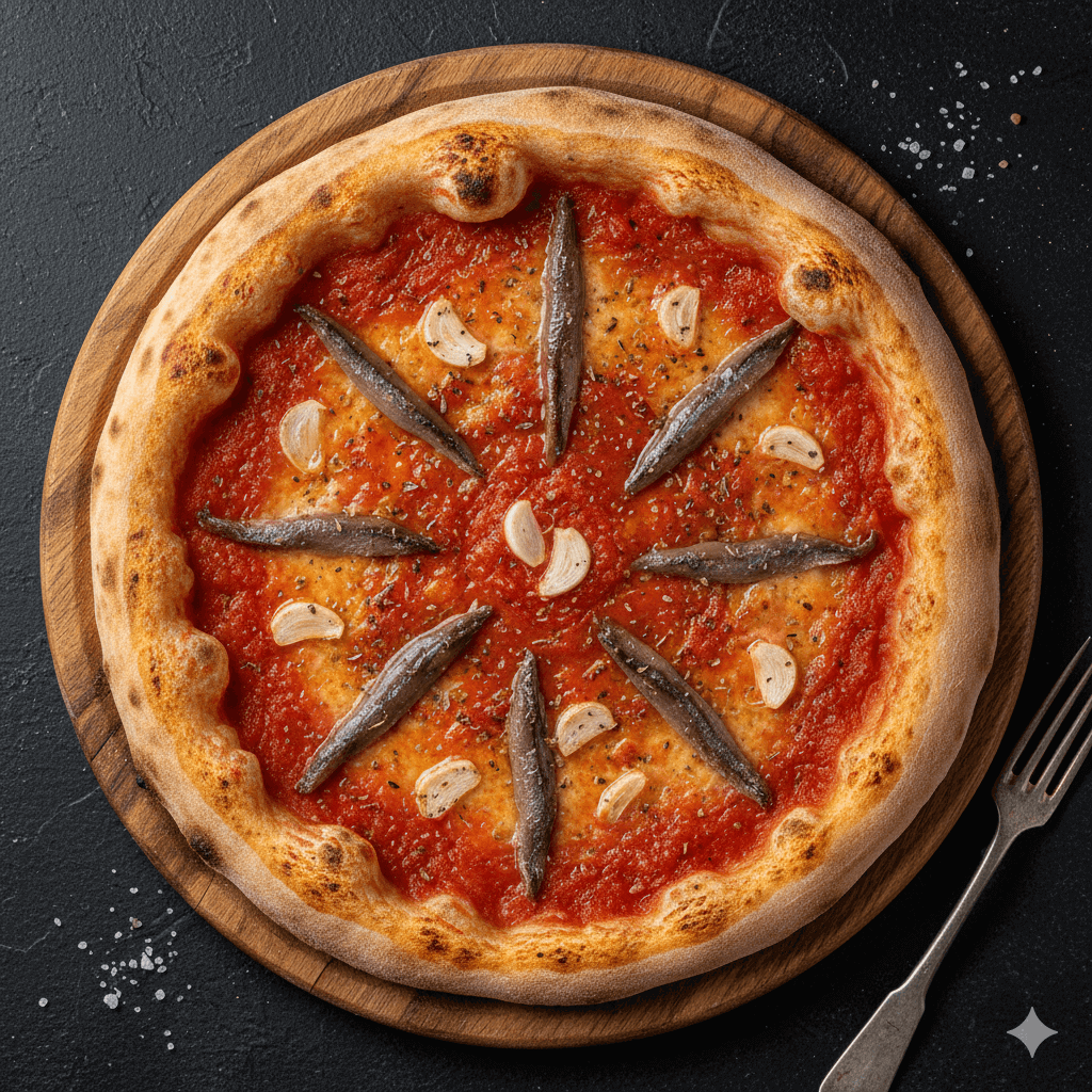 Marinara Pizza - Pizza mit Sardellen und Knoblauch Romanshorn